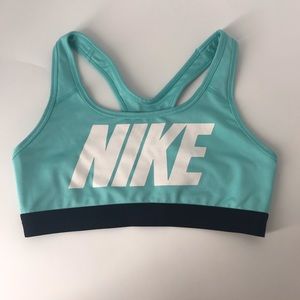 Baby blue Nike Pro sports bra